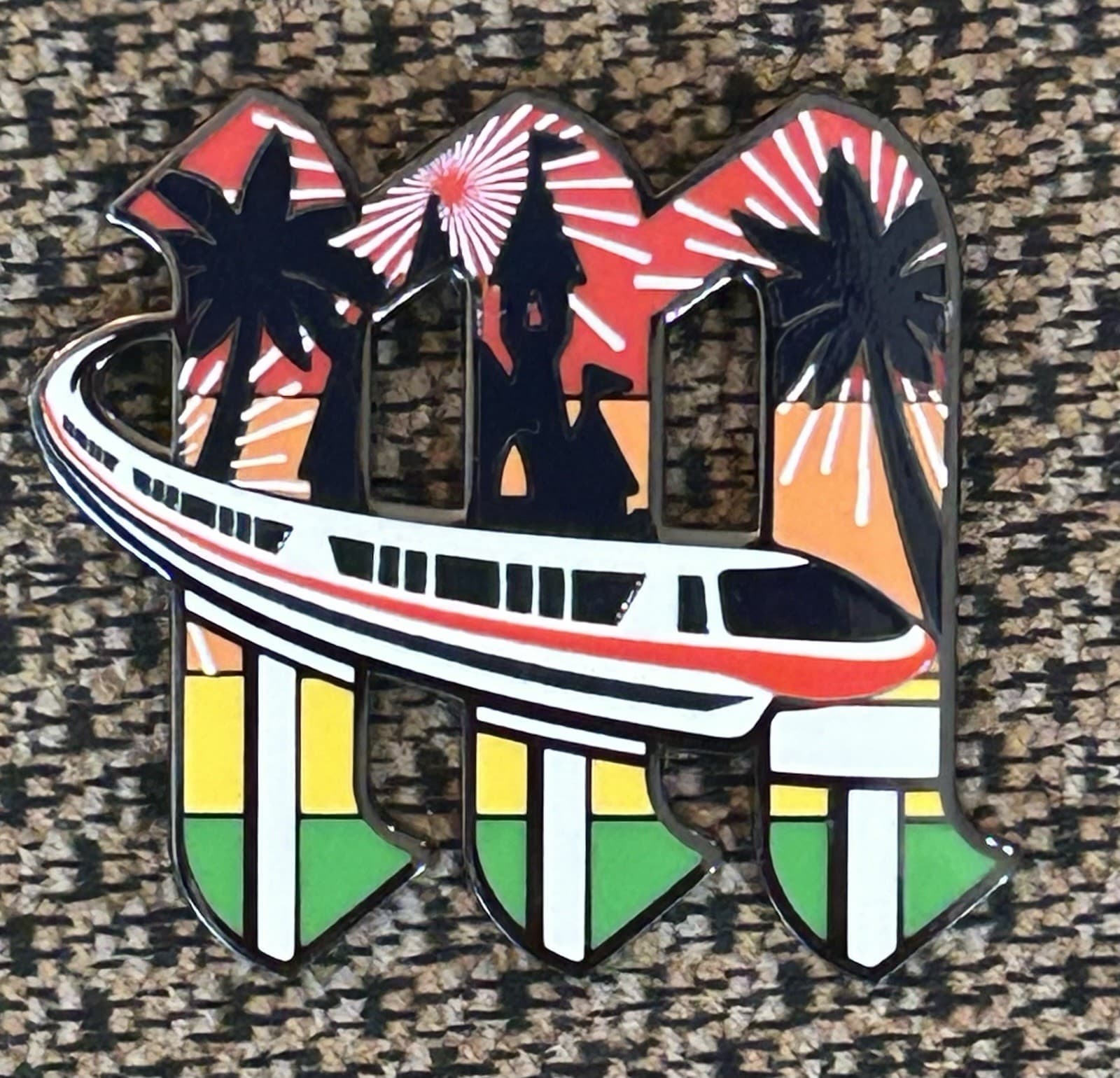 M — Monorail — Magic Kingdom Letters Mystery Pin Set front