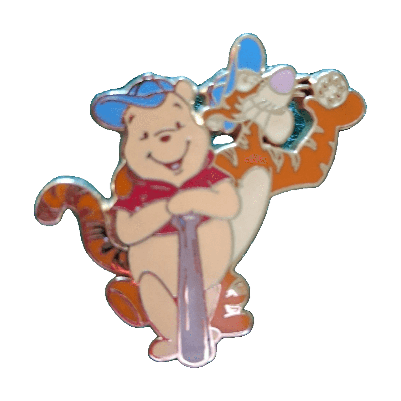 Winnie the Pooh and Tigger Playing Baseball front