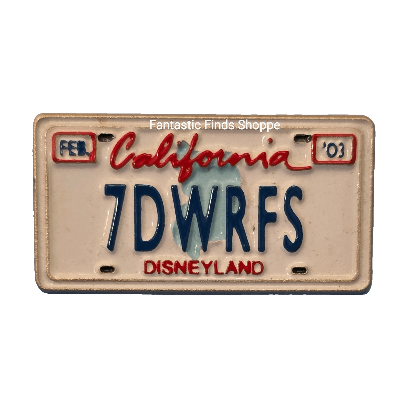 7DWRFS California Vanity Plate front