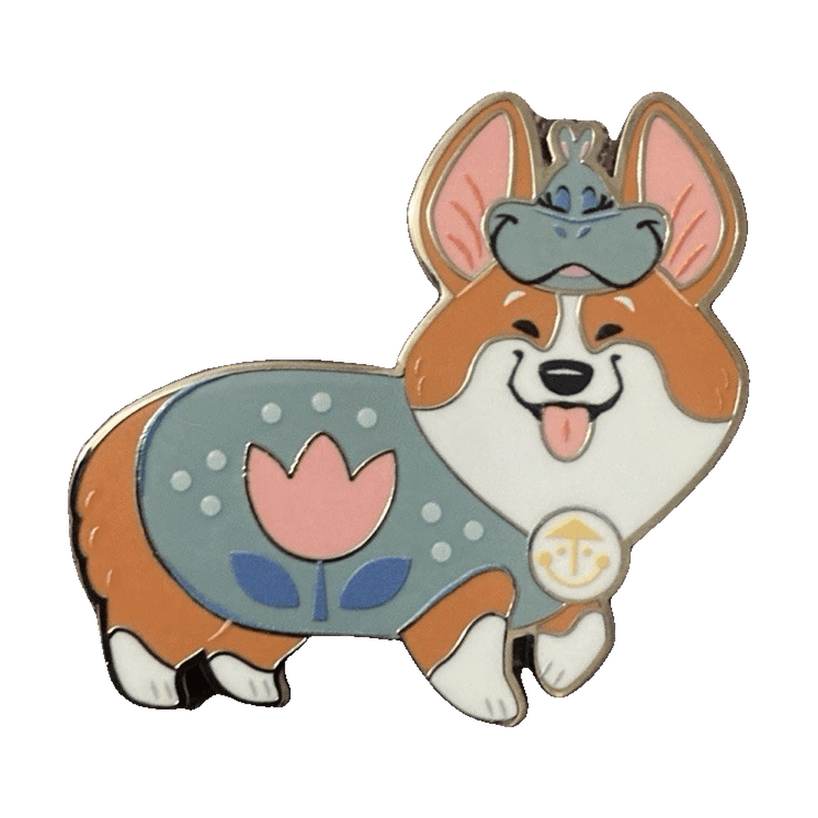 It's a Small World Corgi - Cats & Dogs Halloween Mystery Pin