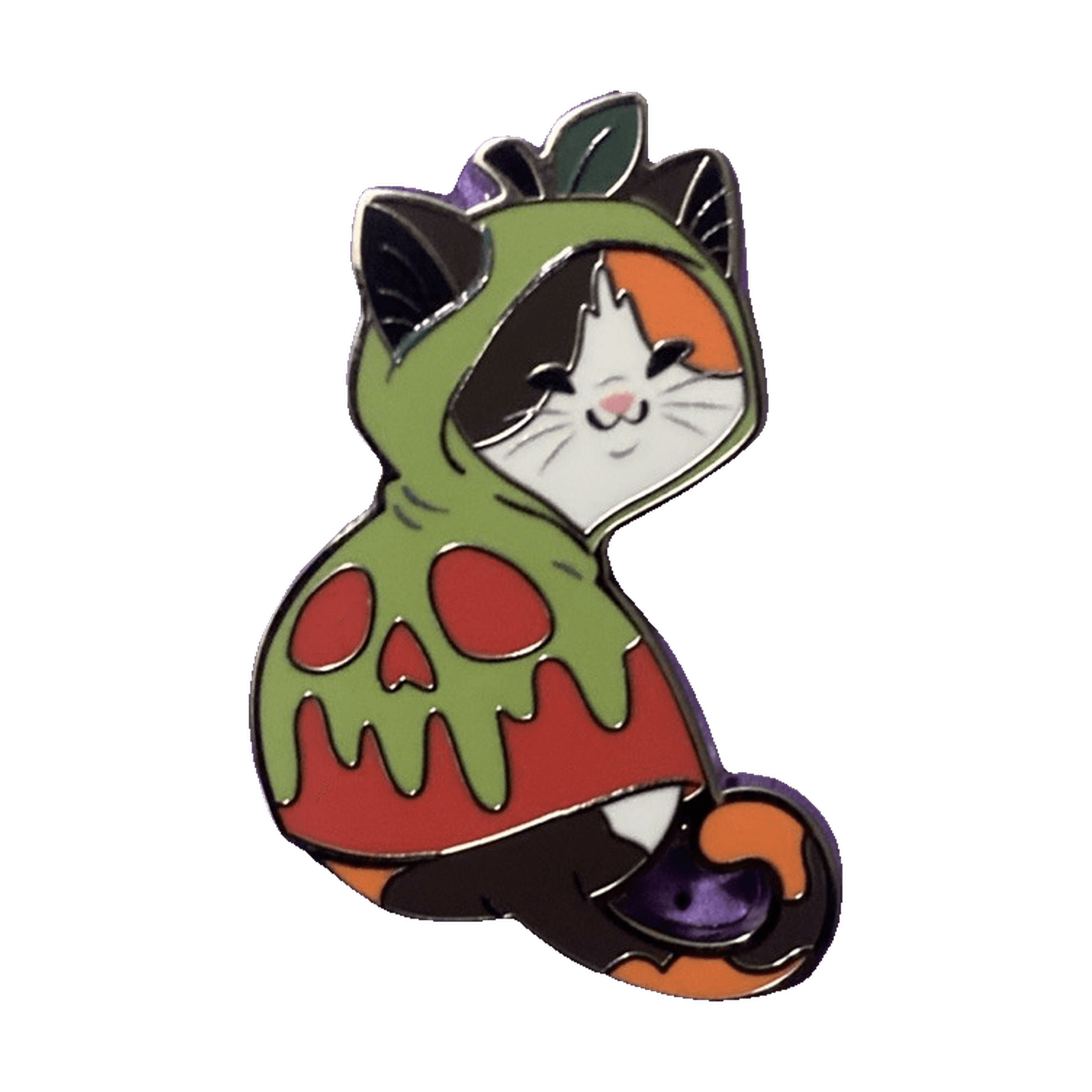 Poison Apple Mochi Cat - Cats & Dogs Halloween Mystery Pin front