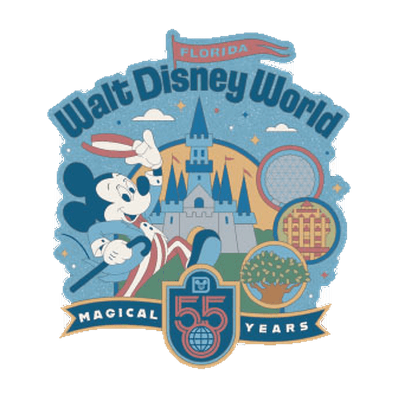 Walt Disney World 55th Anniversary Mini Jumbo Pin