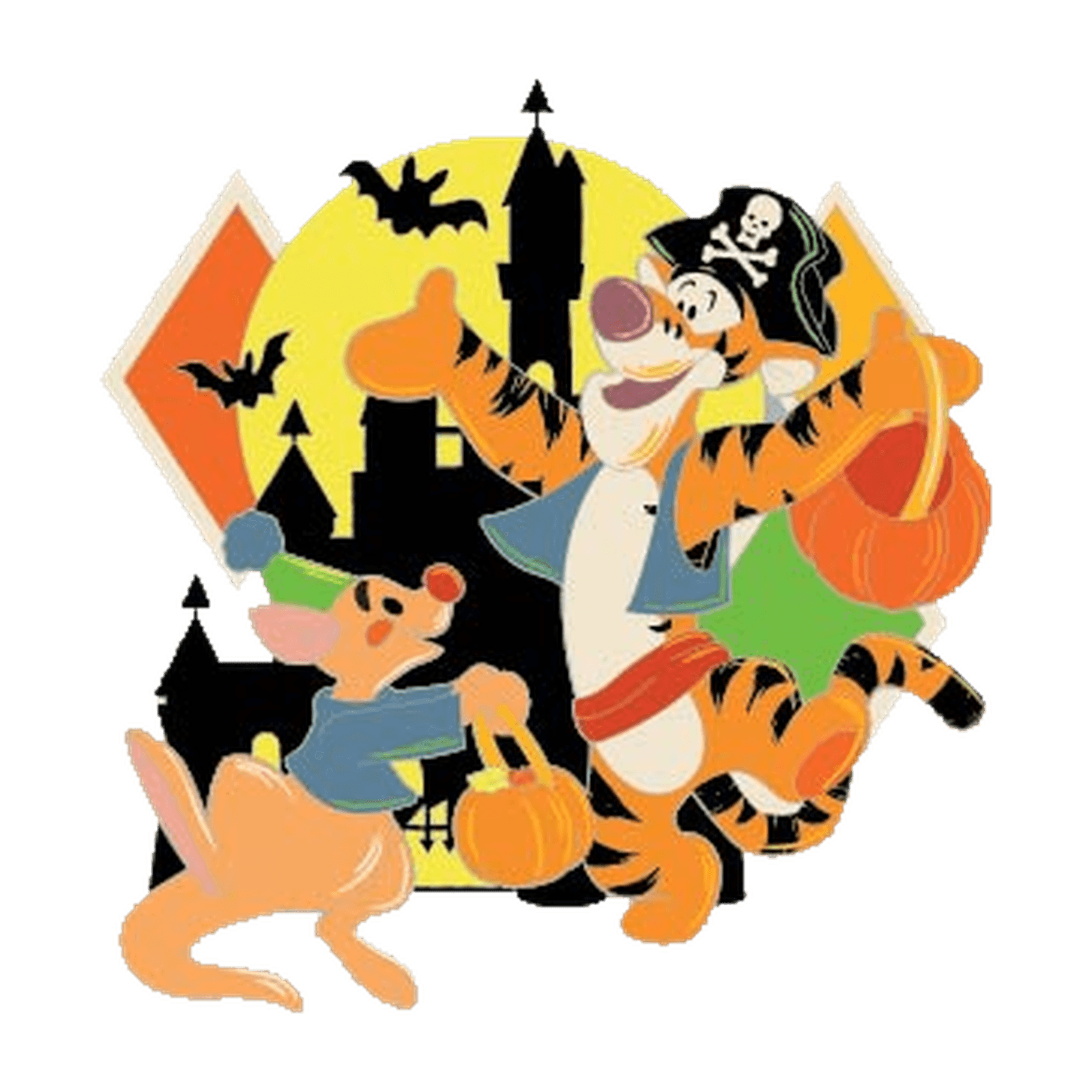 Tigger and Roo Halloween Pin front
