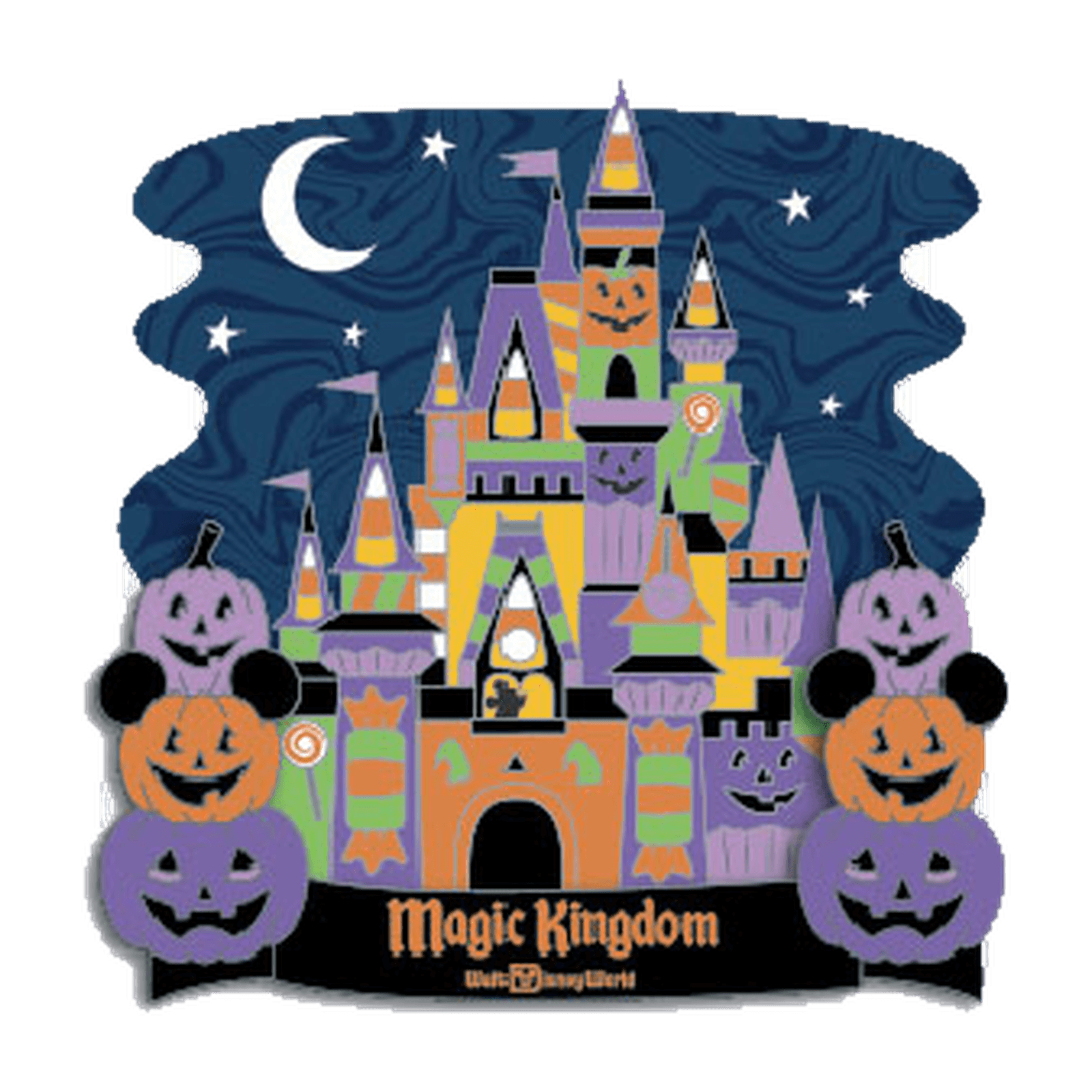 Magic Kingdom Halloween Castle Pin front