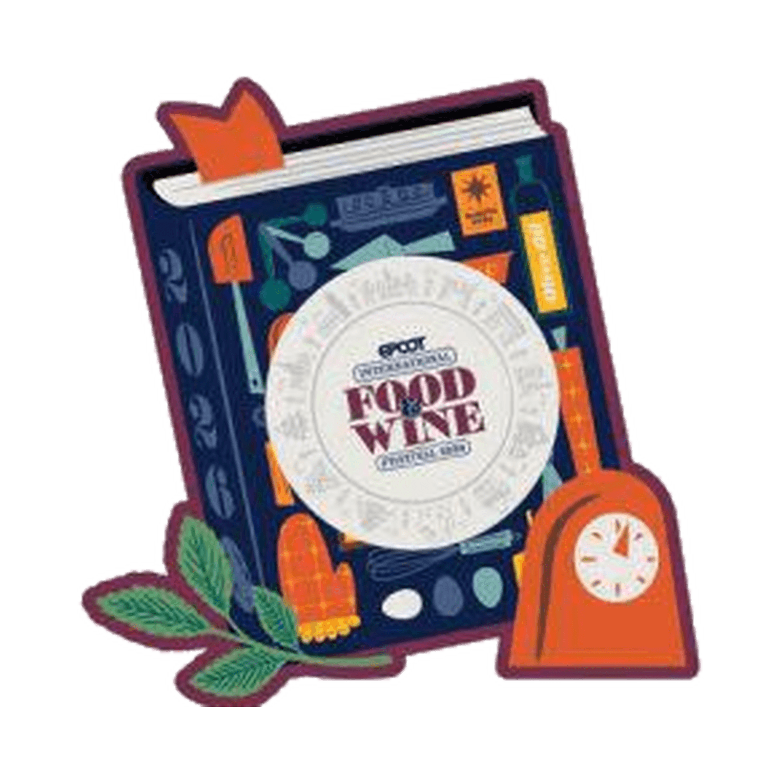 Recipe Book - EPCOT International Food & Wine Festival 2026 Logo Pin front