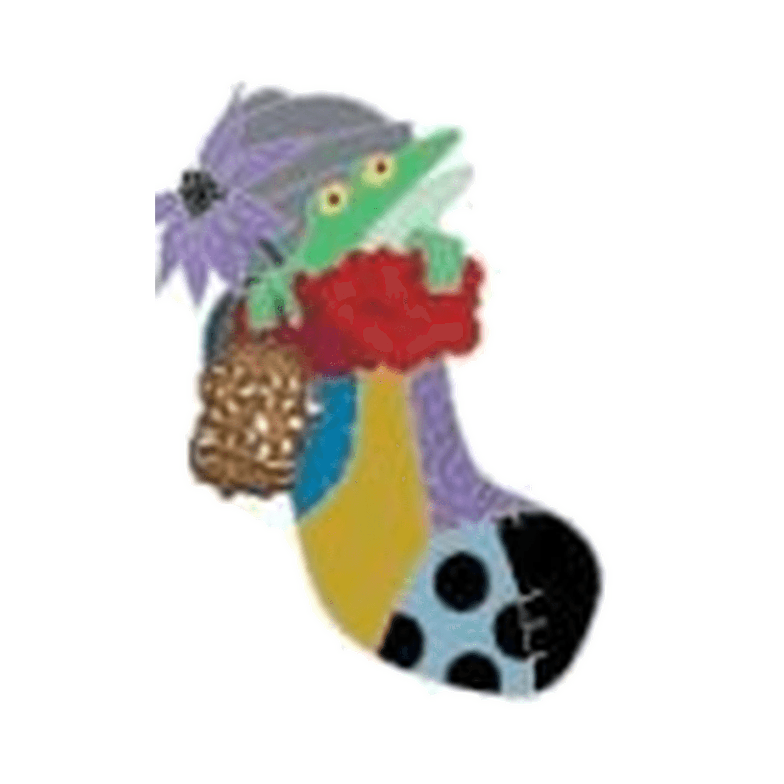 Patchwork Man-Eating Wreath Stocking - Haunted Mansion Holiday Mystery Pin front