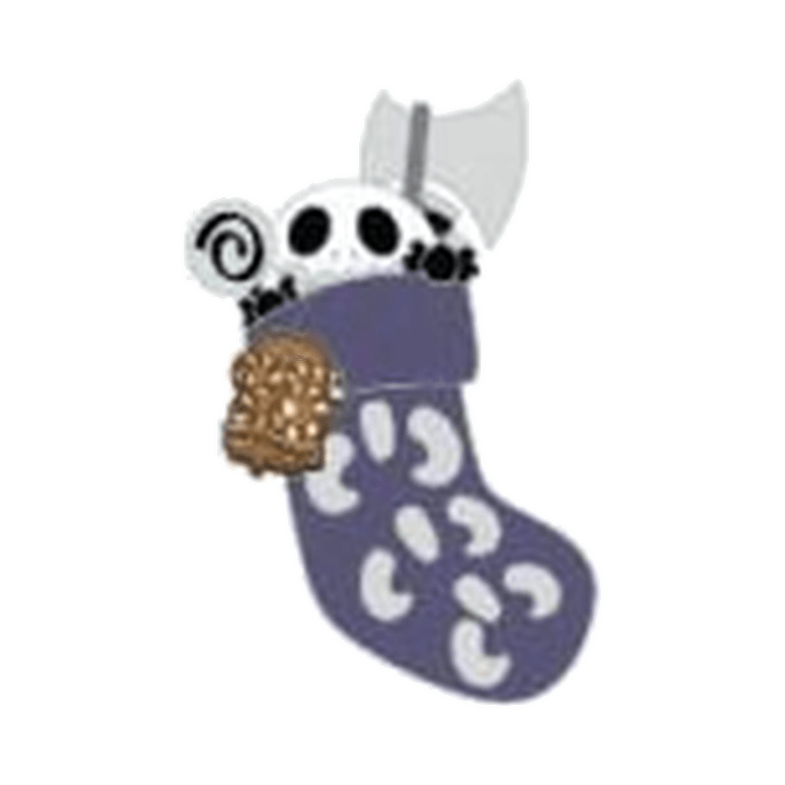 Purple Skull Toy Stocking - Haunted Mansion Holiday Mystery Pin front