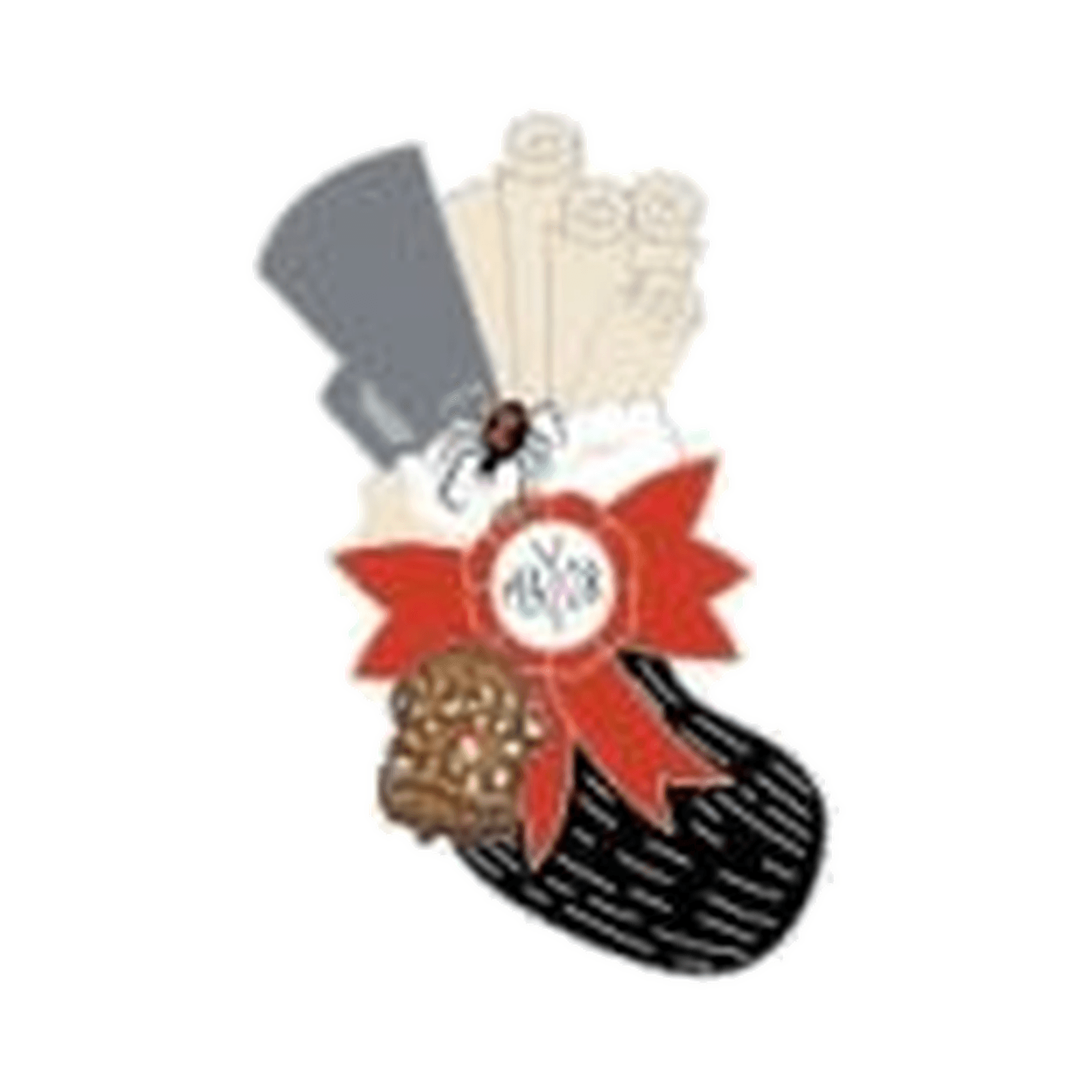 Black Naughty or Nice Stocking - Haunted Mansion Holiday Mystery Pin front