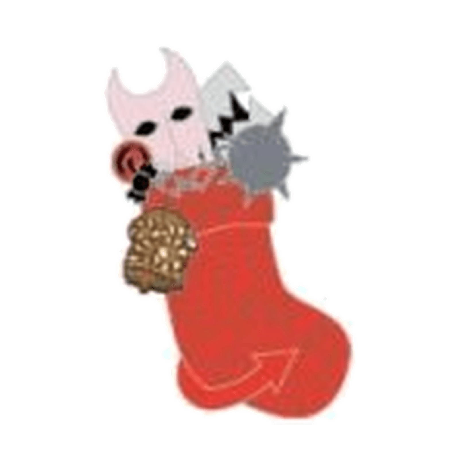 Red Scary Toys Stocking - Haunted Mansion Holiday Mystery Pin front