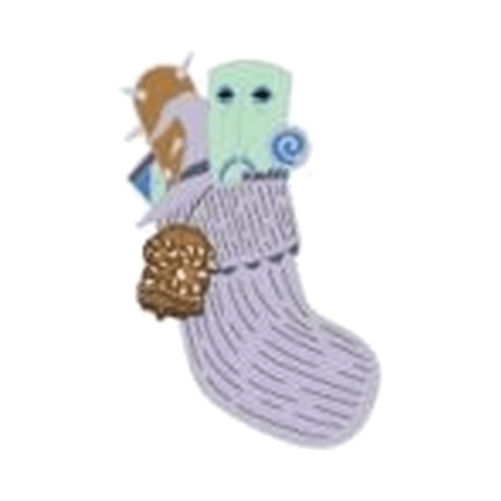 Lavender Ghost Gifts Stocking - Haunted Mansion Holiday Mystery Pin front