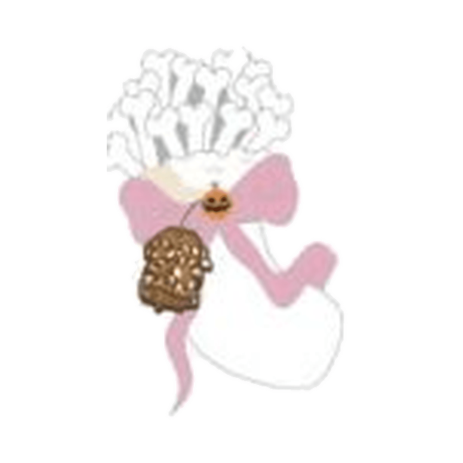White Stocking with Pink Bow - Haunted Mansion Holiday Mystery Pin