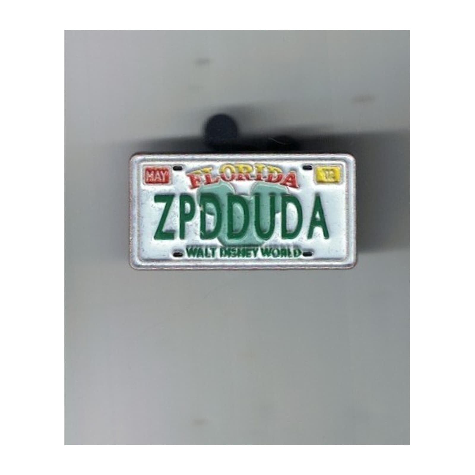 ZPDDUDA Florida License Plate, a 2002 Walt Disney World Cast Lanyard pin
