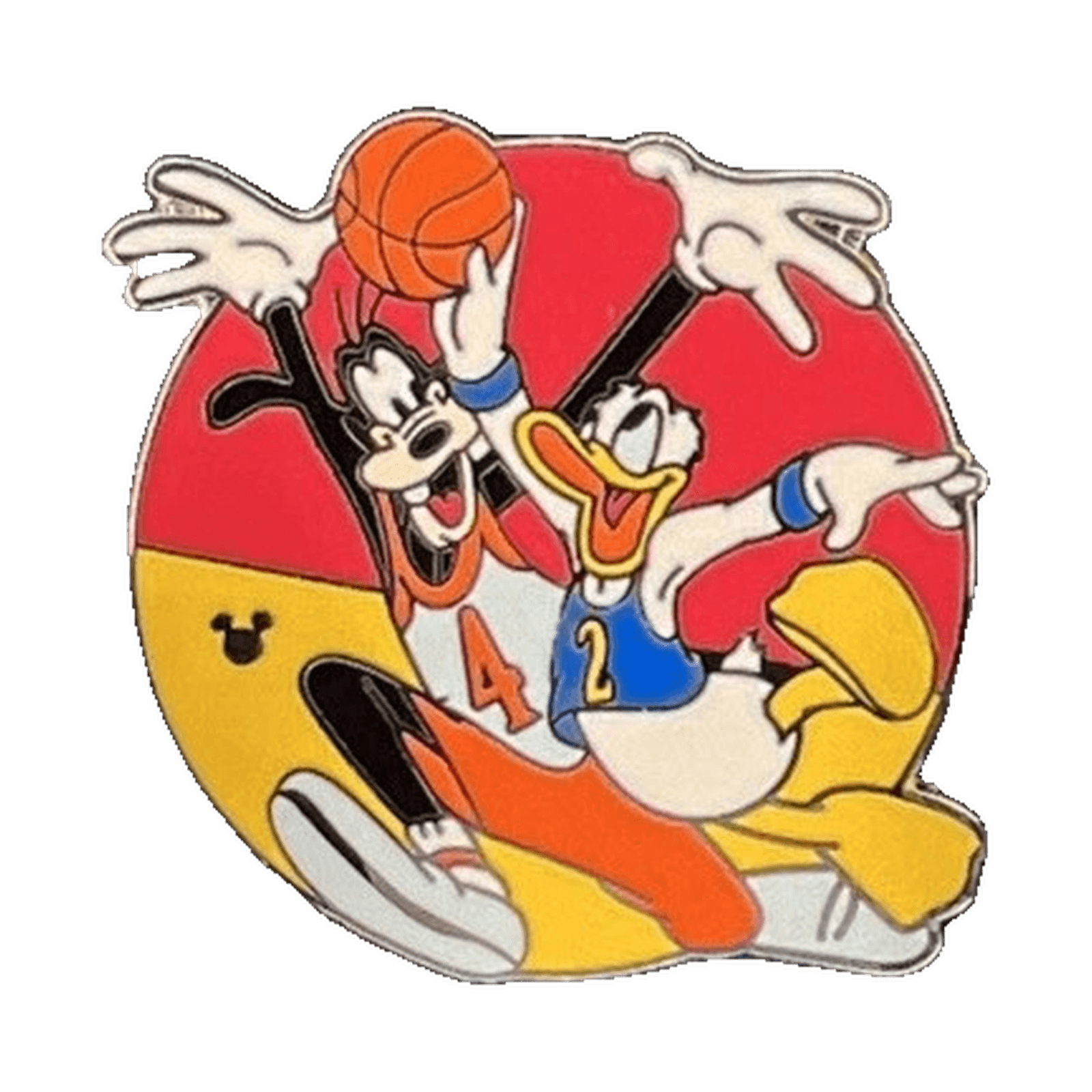 Goofy and Donald Duck Basketball, a 2005 Disneyland Resort Cast Lanyard pin
