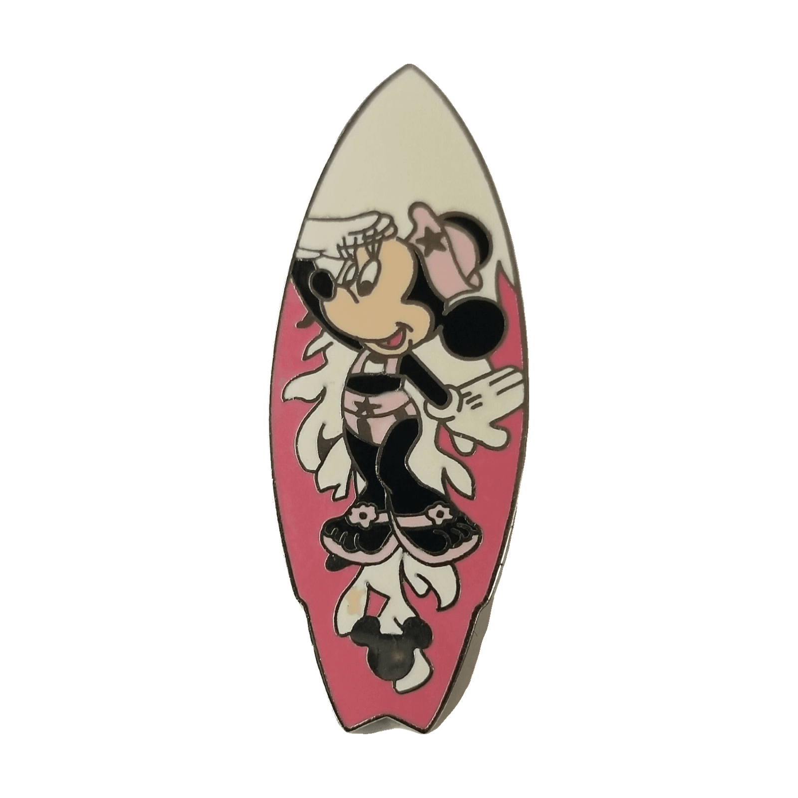 Minnie Mouse Surfboard, a 2005 Disneyland Resort Cast Lanyard pin