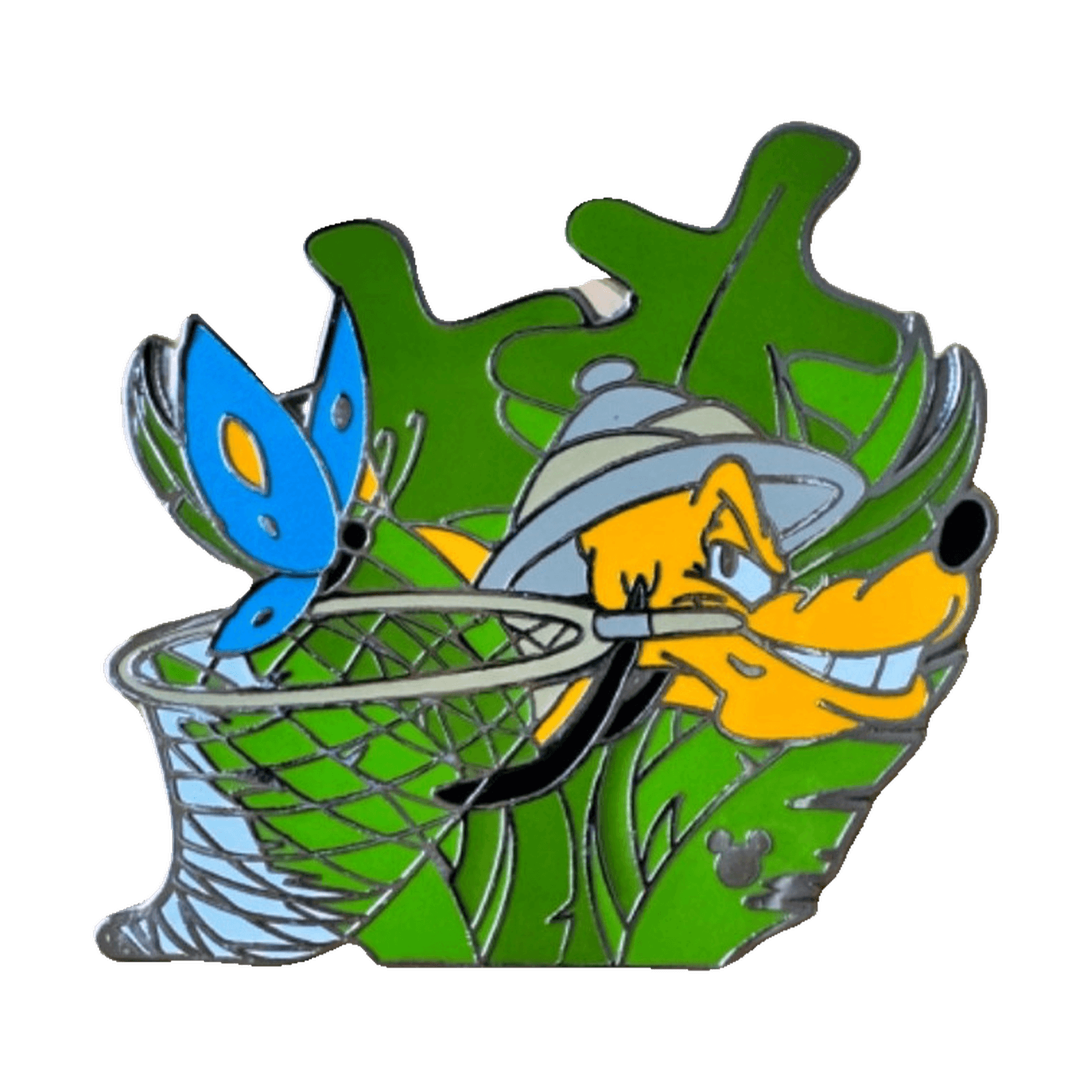 Pluto Butterfly Catcher, a 2005 Disneyland Resort Cast Lanyard pin