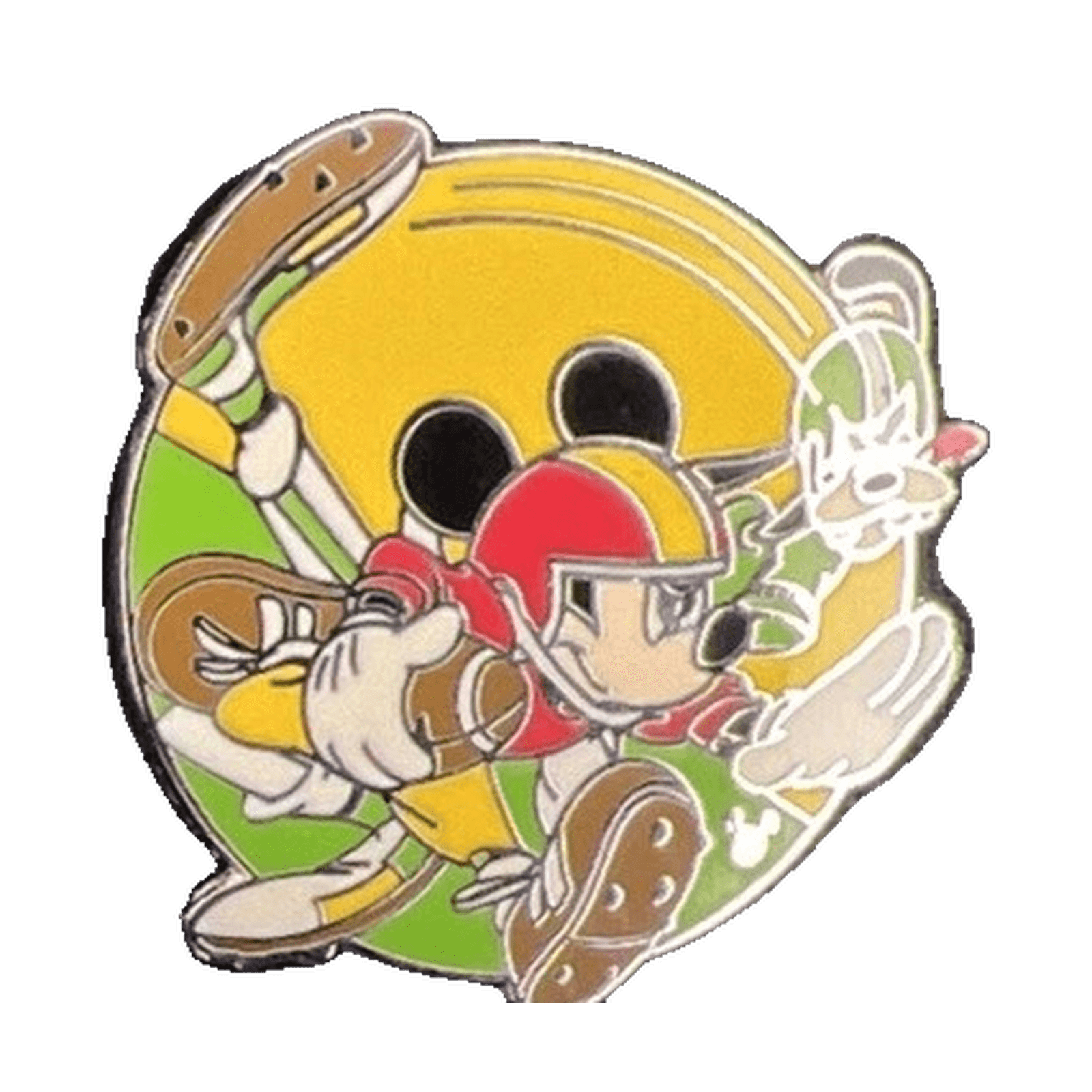 Mickey Mouse and Goofy Football, a 2005 Disneyland Resort Cast Lanyard pin