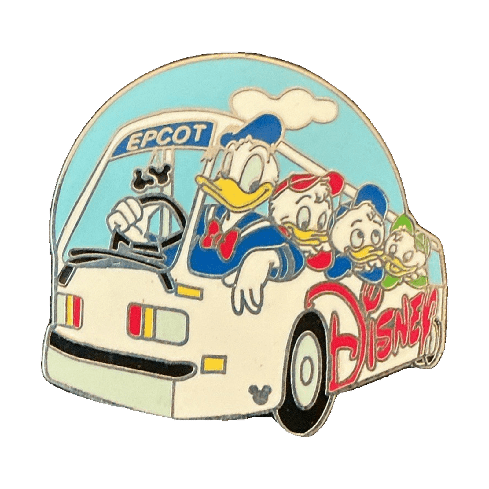 Epcot Tram — Donald, Huey, Dewey and Louie front
