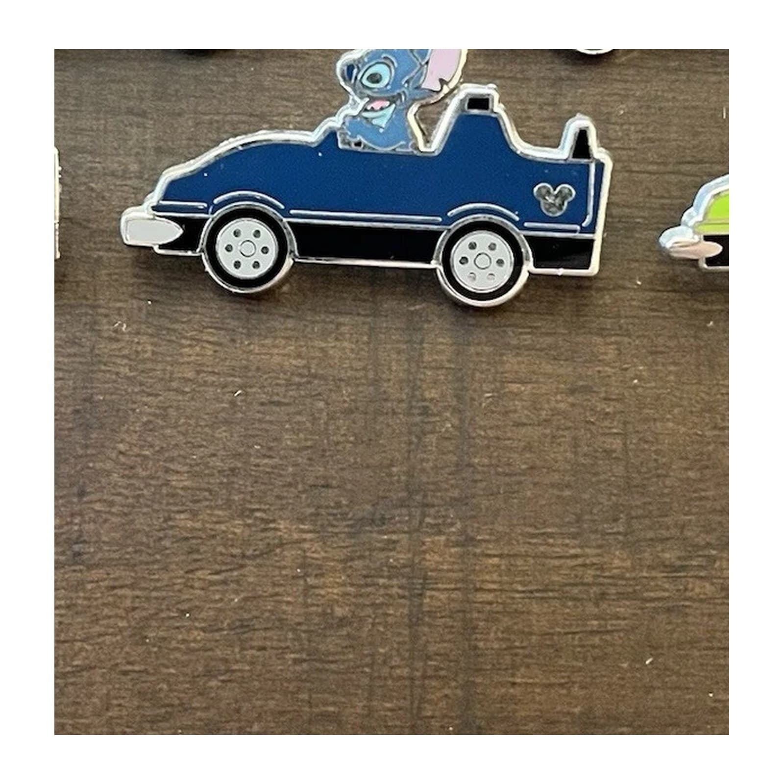 Stitch Driving a Blue Car