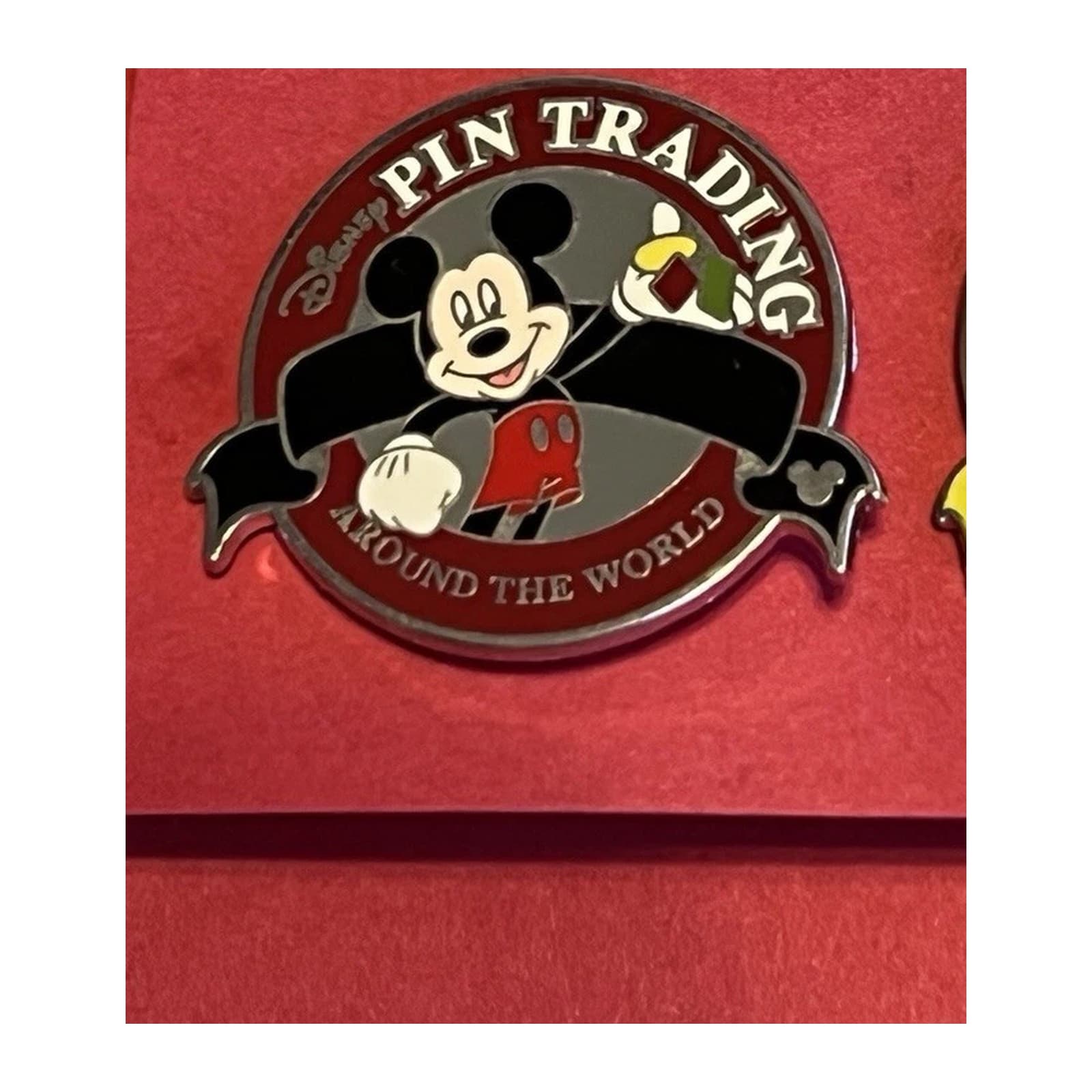 Red Pin Trading Logo with Black Banner front