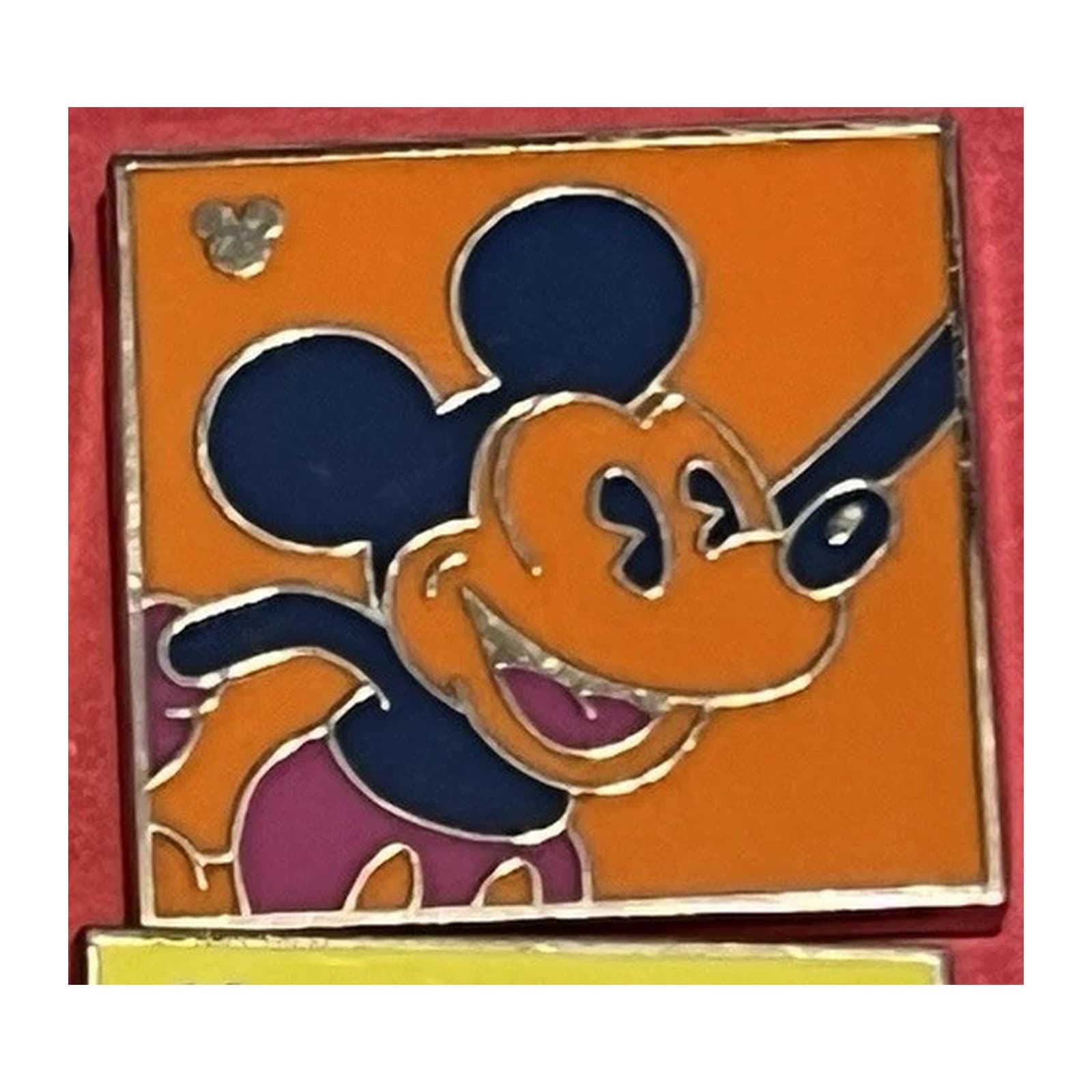 Orange, Blue, and Pink Pie-eyed Neon Mickey front