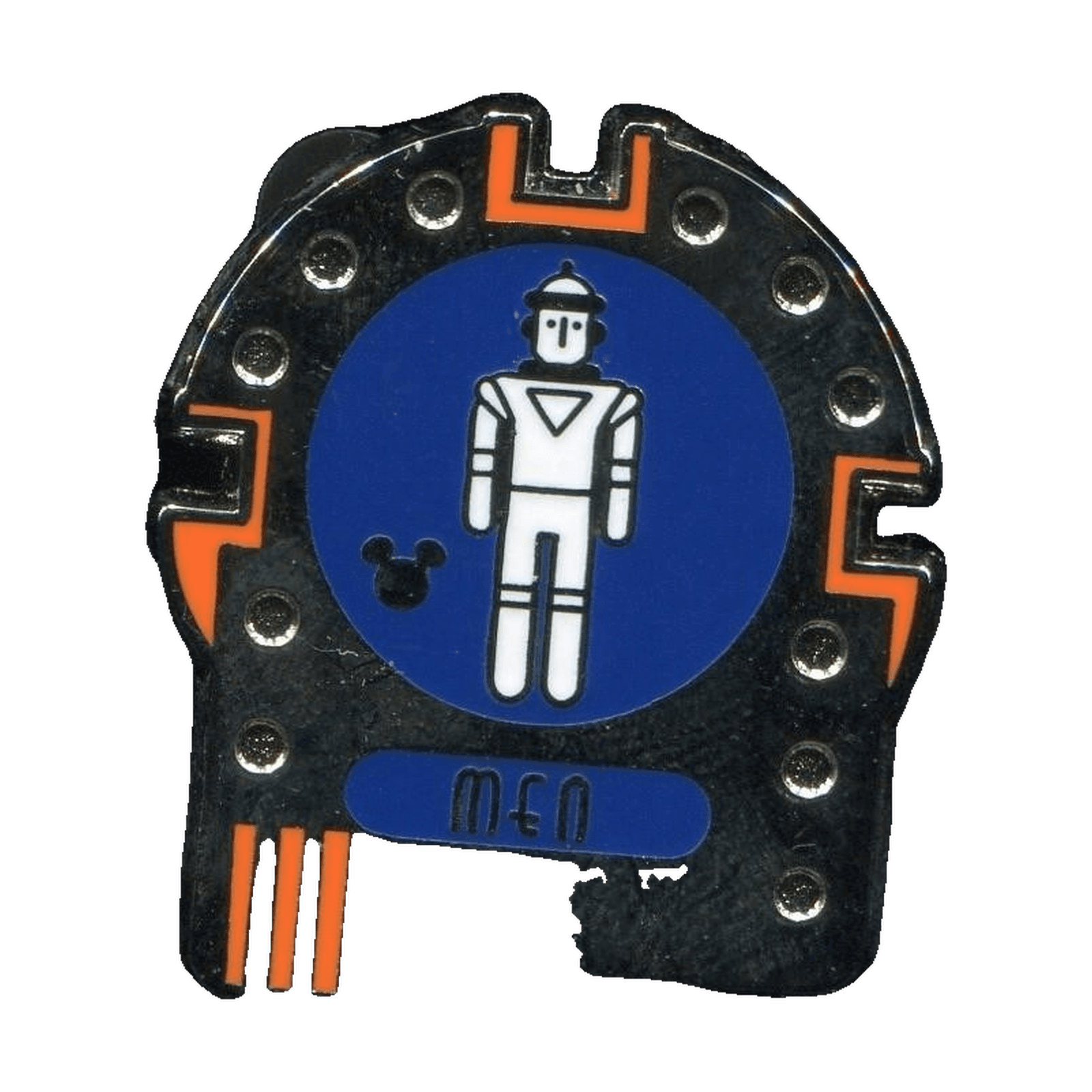 Space Mountain Men's Restroom Sign front