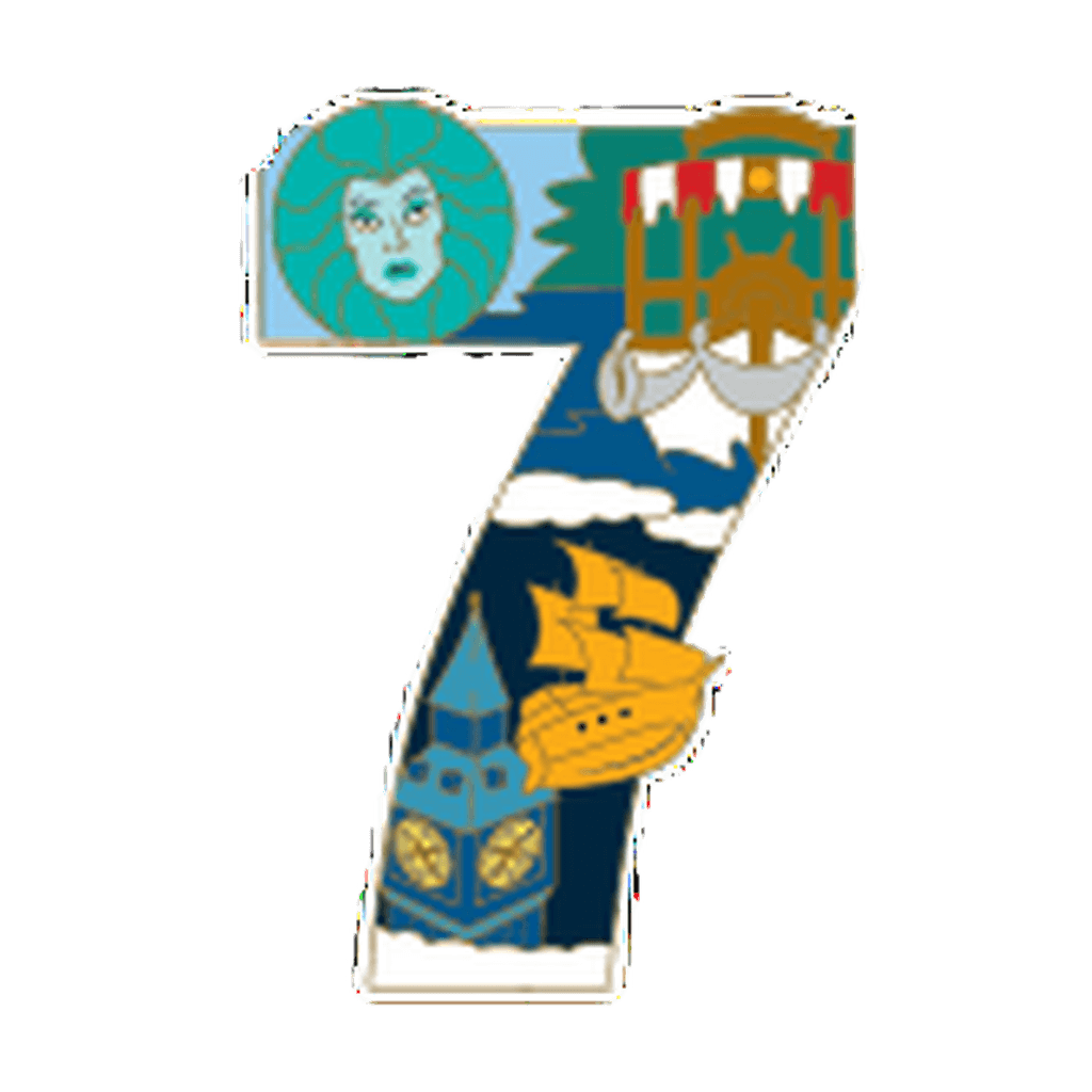 "7" - Walt Disney World 1971 Pin Set front