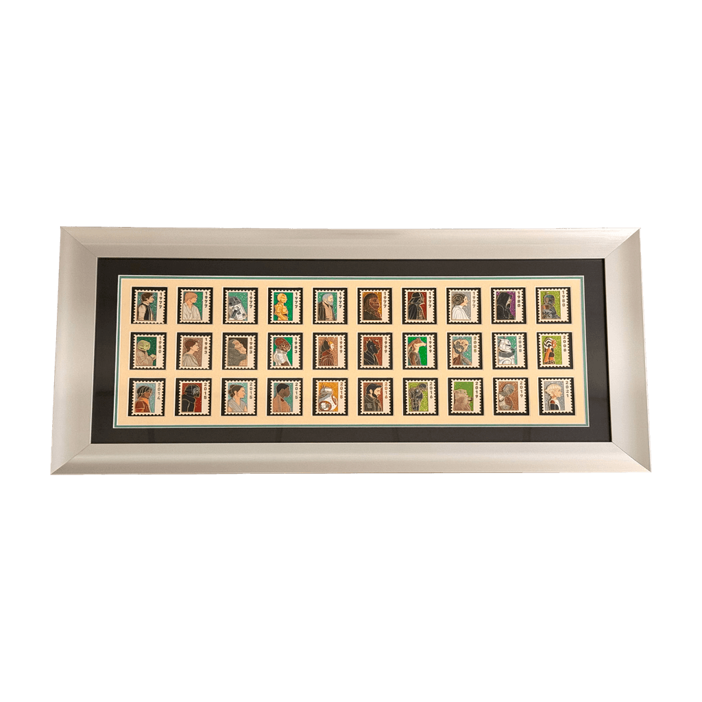 Star Wars Stamps - D23 Pin Store Framed Pin Sets front