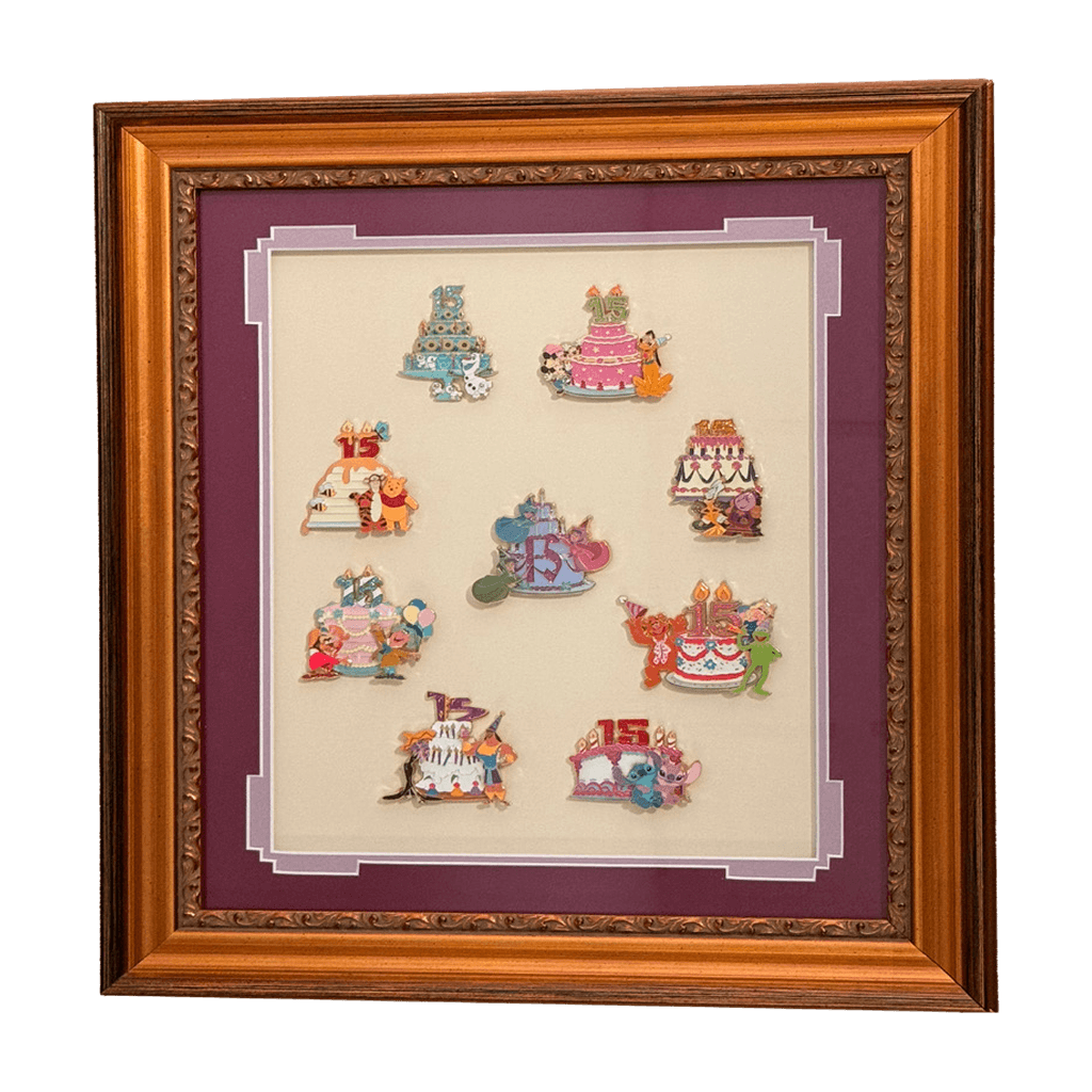 D23 15th Anniversary Cakes - D23 Pin Store Framed Pin Sets front