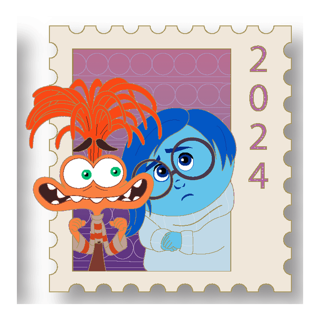 Anxiety & Sadness - The Ultimate Pixar Stamp front