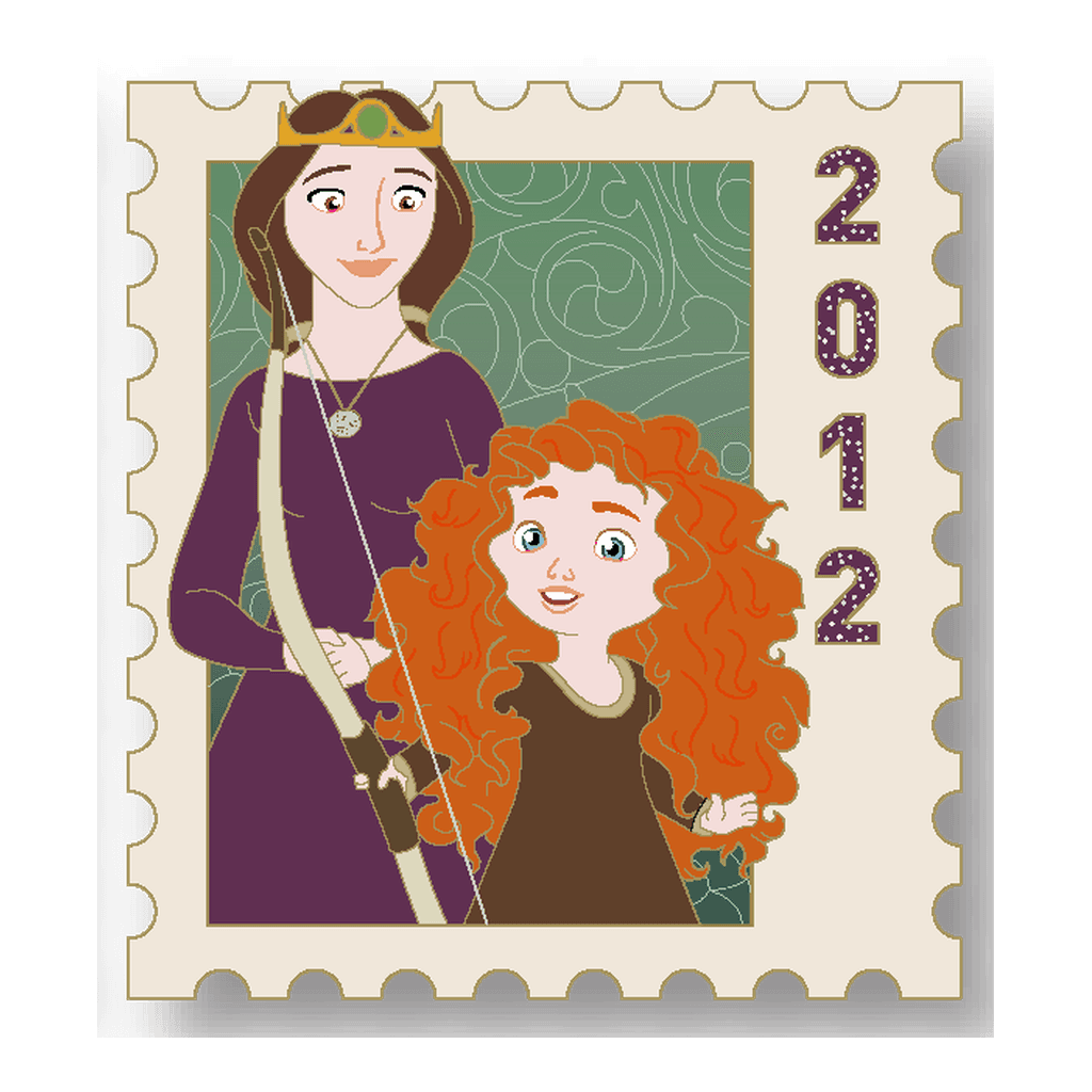 Queen Elinor & Merida - The Ultimate Pixar Stamp front