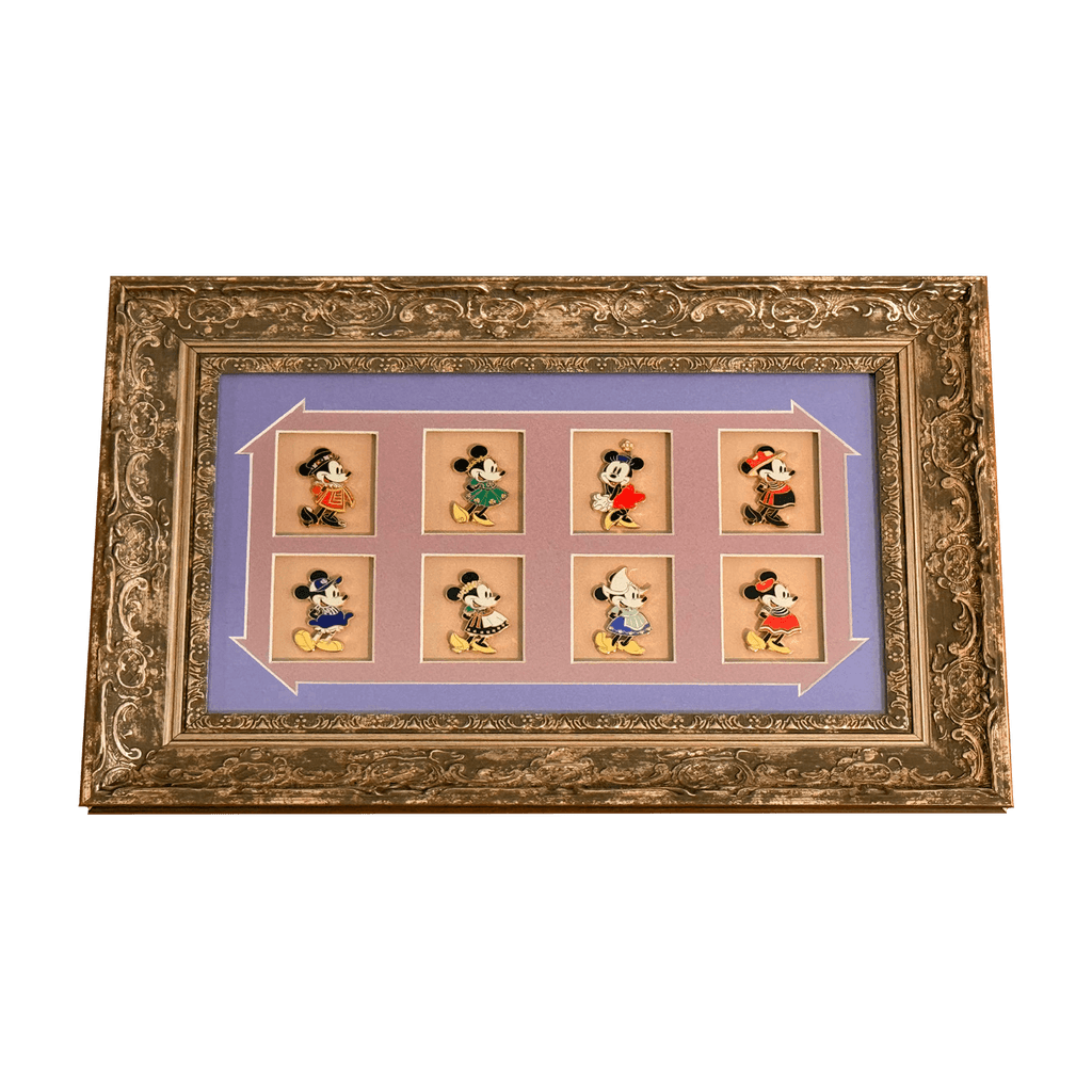 Minnie's City Outfits - D23 Pin Store Framed Pin Sets front