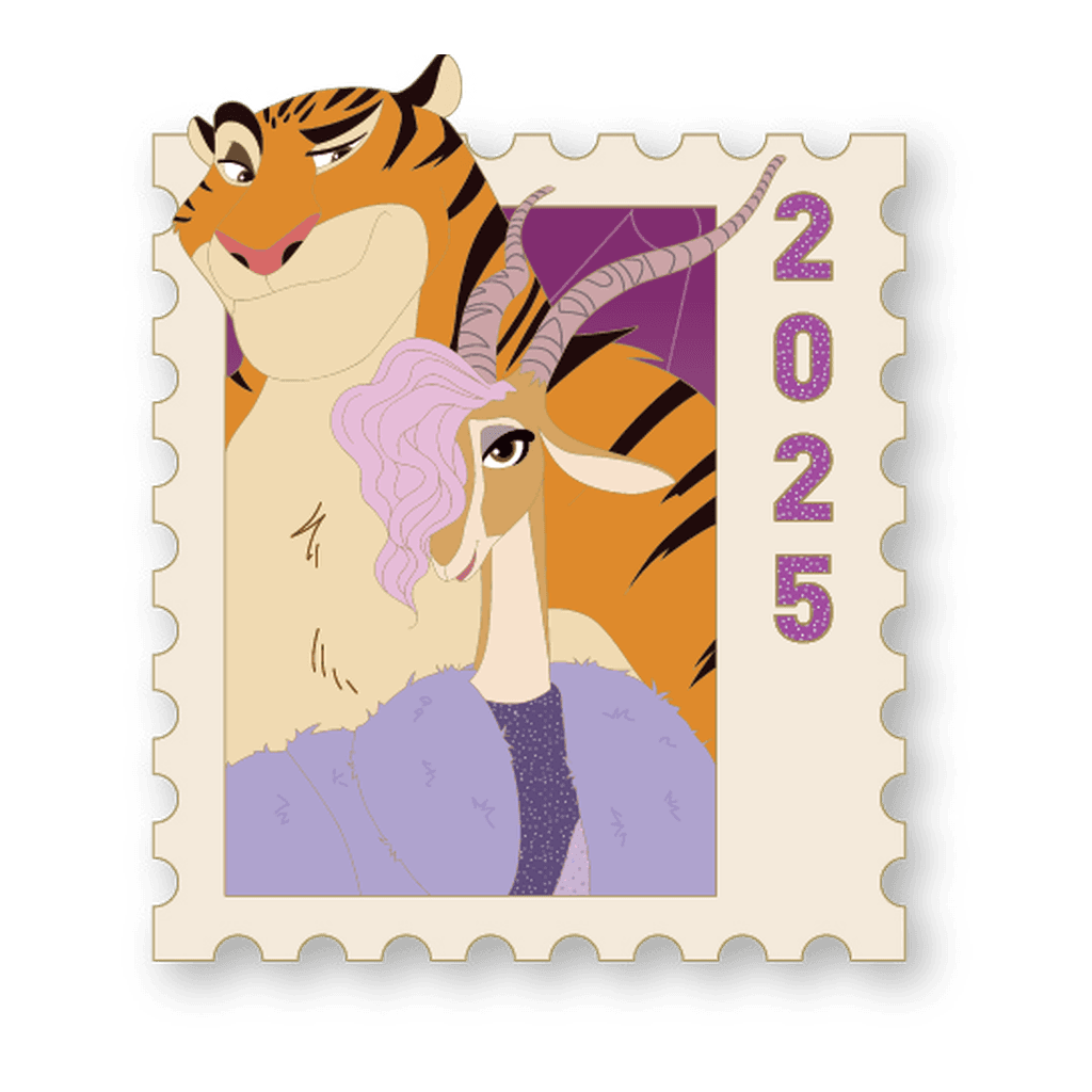 Gazelle & Tiger Dancer - The Ultimate Disney Stamp front