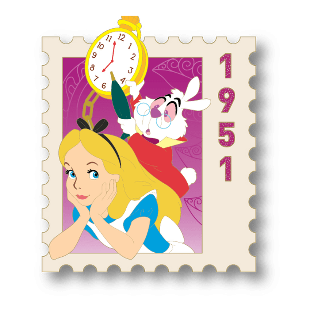 Alice & White Rabbit - The Ultimate Disney Stamp front
