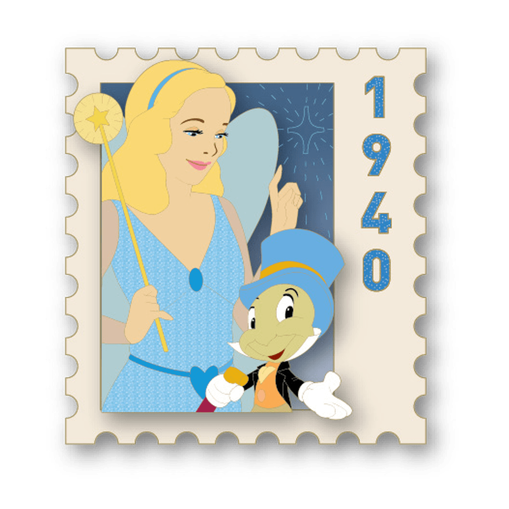 Blue Fairy & Jiminy Cricket - The Ultimate Disney Stamp front