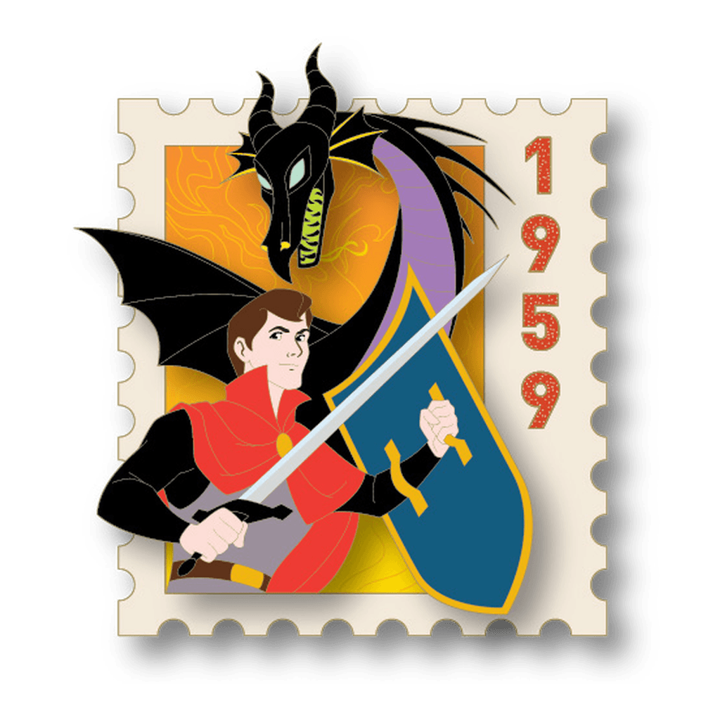 Maleficent Dragon & Prince Phillip - The Ultimate Disney Stamp front