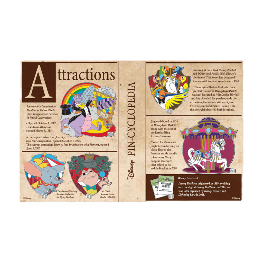 Full Set - Pin-Cyclopedia: Attractions