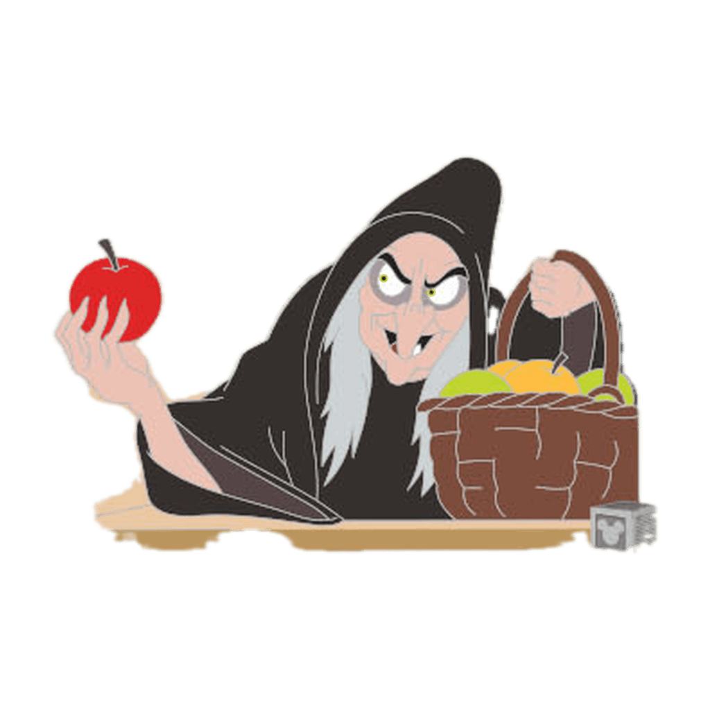 The Evil Queen as Old Hag with Apple - Pin-Cyclopedia: Villains