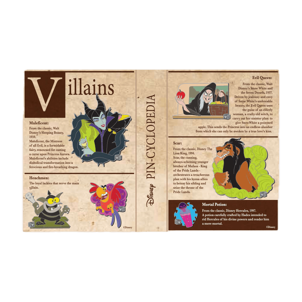 Full Set - Pin-Cyclopedia: Villains