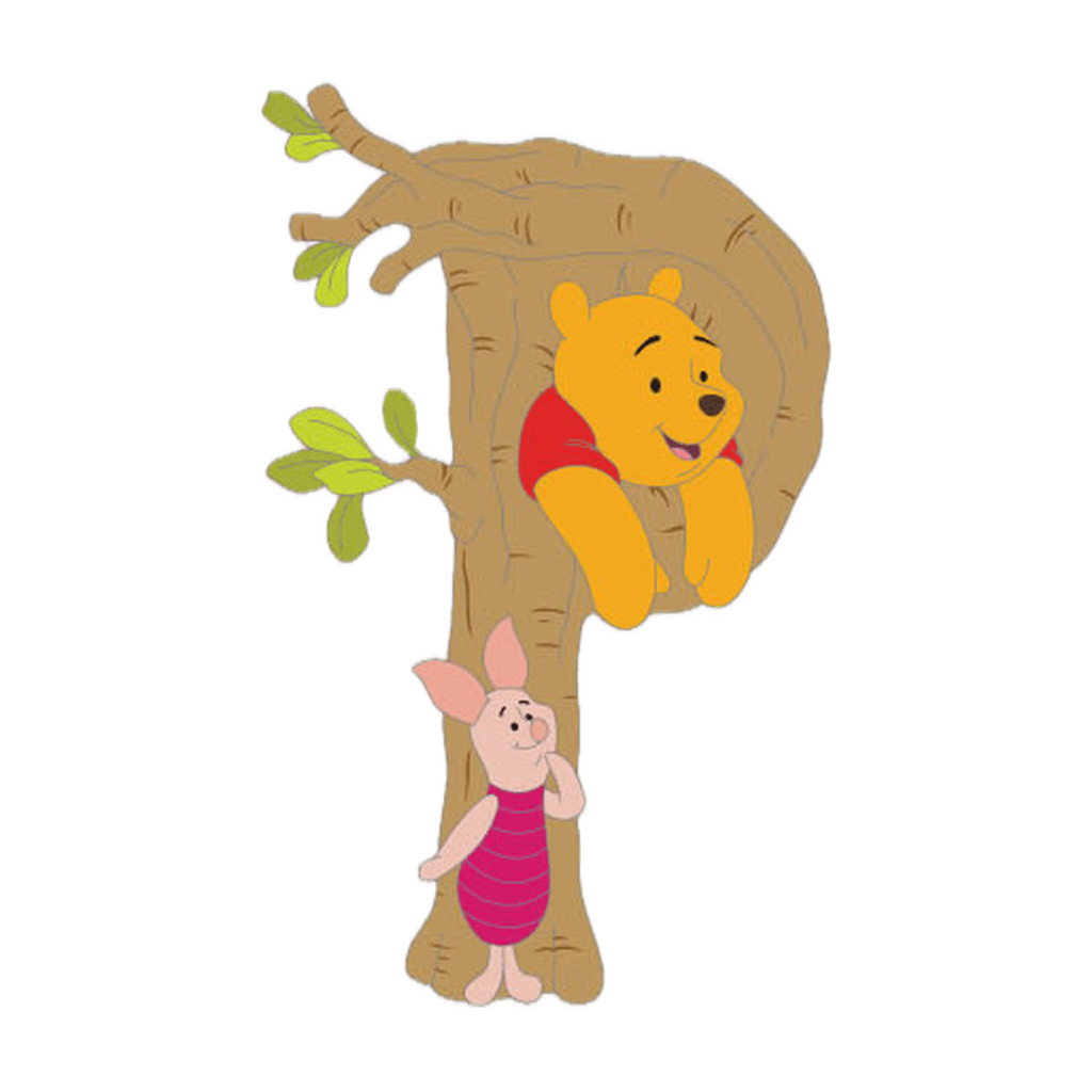 Winnie the Pooh and Piglet as Letter P - Mickey's of Glendale Box Set front