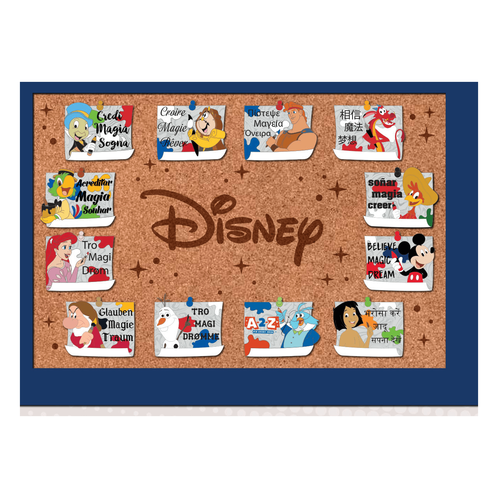 Full Set - Believe, Dream, Magic Character Corkboard