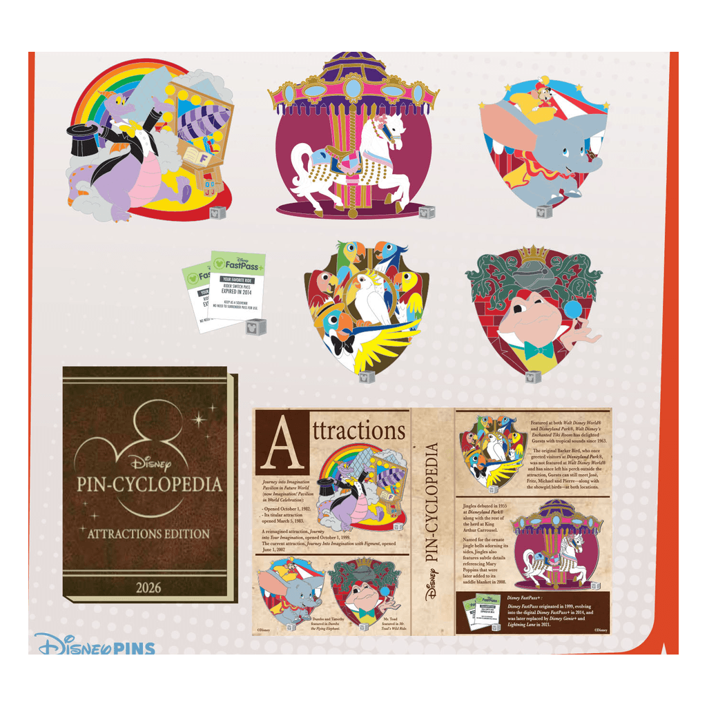 Full Set - Pin-Cyclopedia: Attractions front