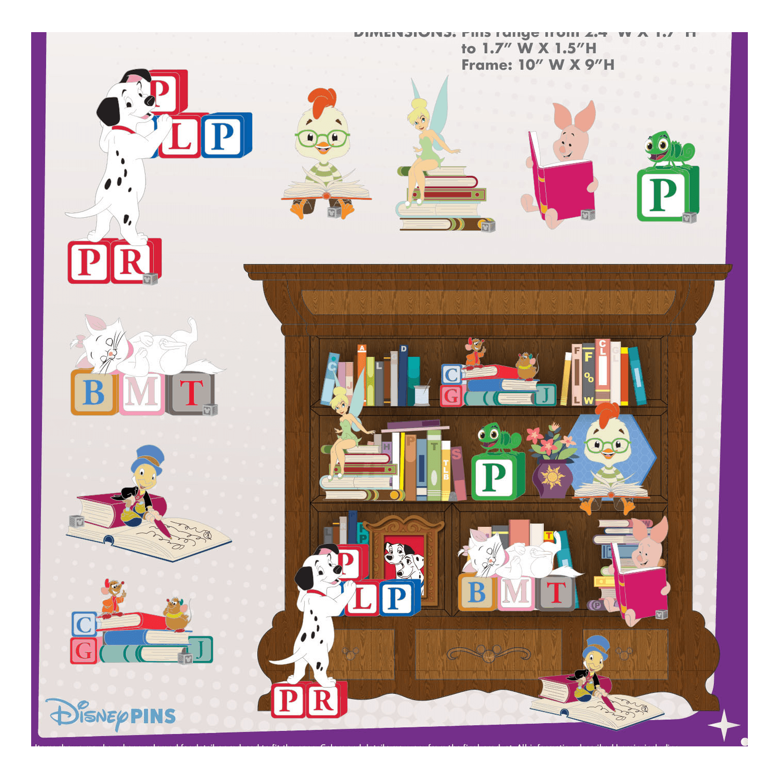 Full Set - Pin Bookshelf Framed Set front