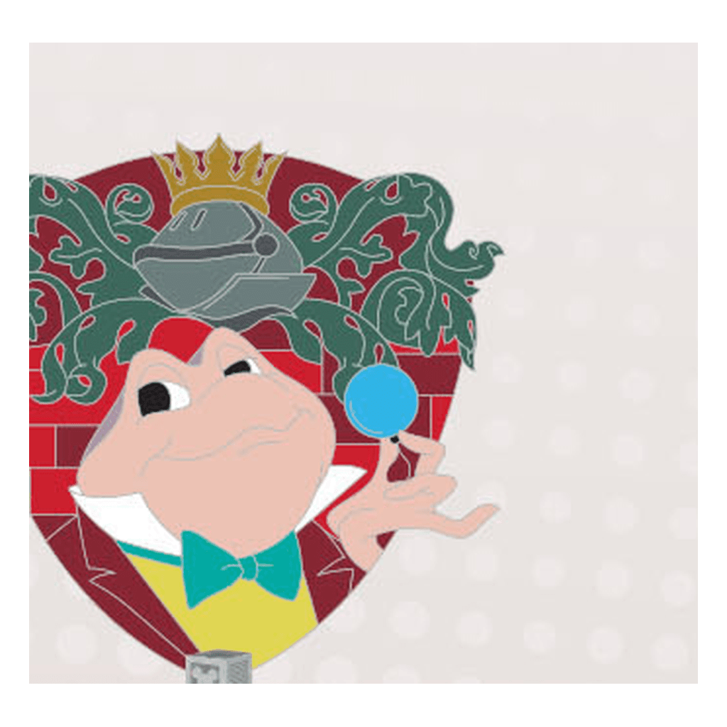 Mr. Toad's Wild Ride — Toad with Monocle and Suit of Armor - Pin-Cyclopedia: Attractions front