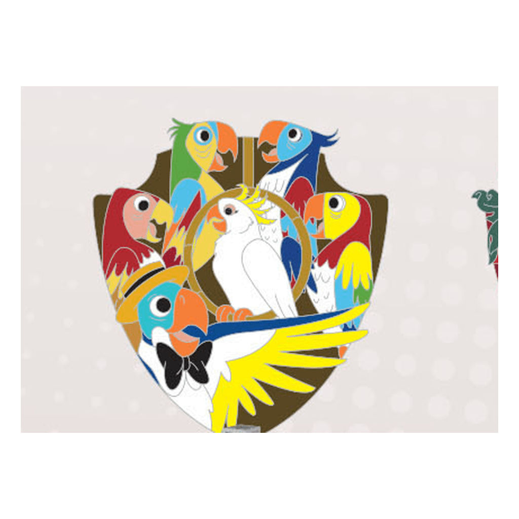 Walt Disney's Enchanted Tiki Room Crest - Pin-Cyclopedia: Attractions front