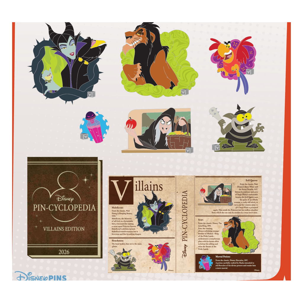 Full Set - Pin-Cyclopedia: Villains