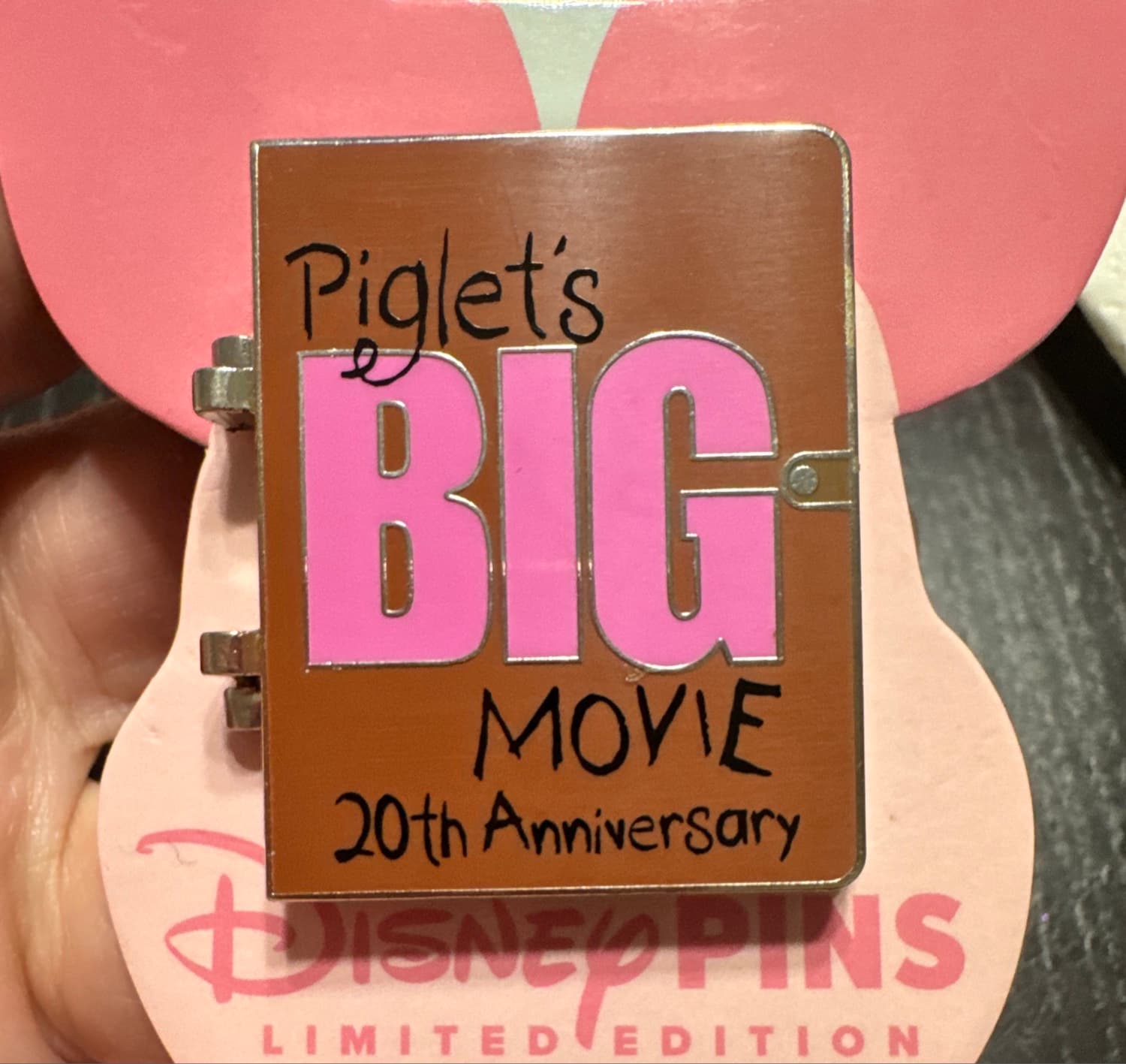 Piglet's Big Movie 20th Anniversary Hinged Book Pin