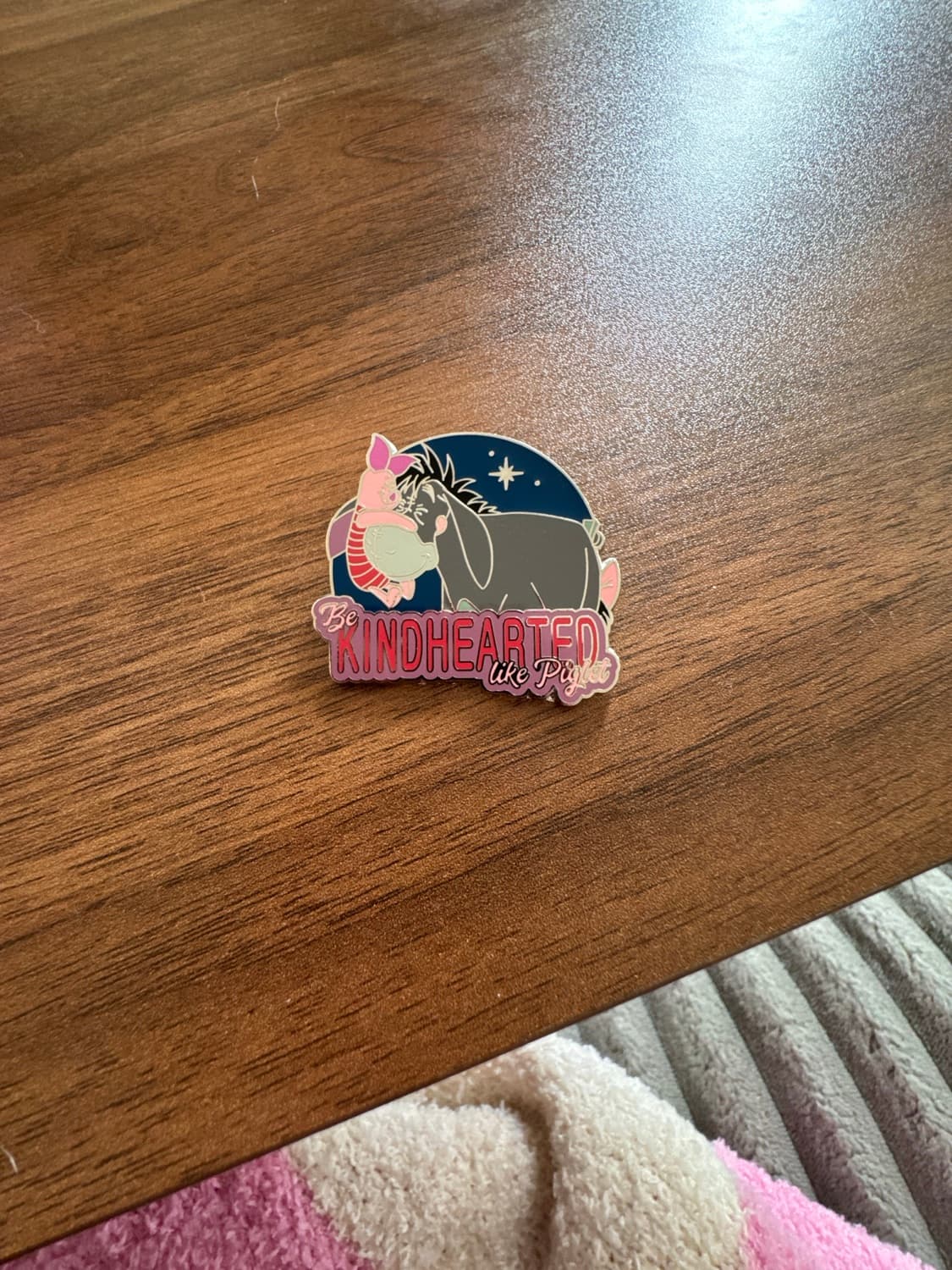 Eeyore Piglet Be Kindhearted Like Piglet Pin front