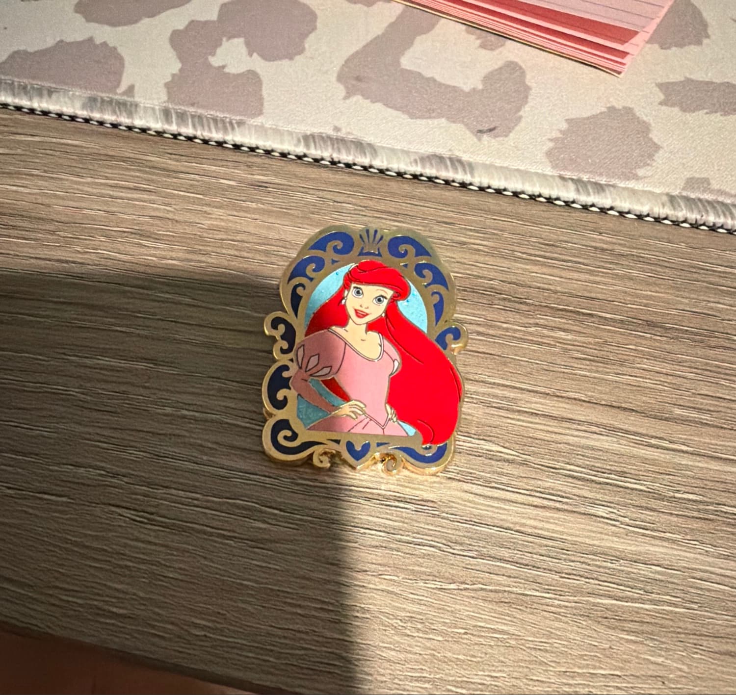 The Little Mermaid Ariel Pink Dress Frame Pin