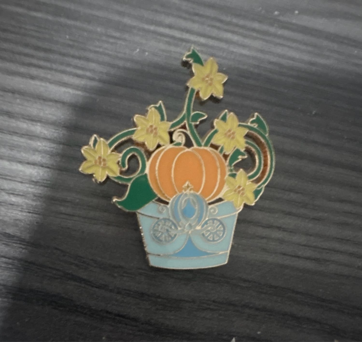 Loungefly Princess Potted Plant Series Cinderella Pumpkin Blue Pot Pin