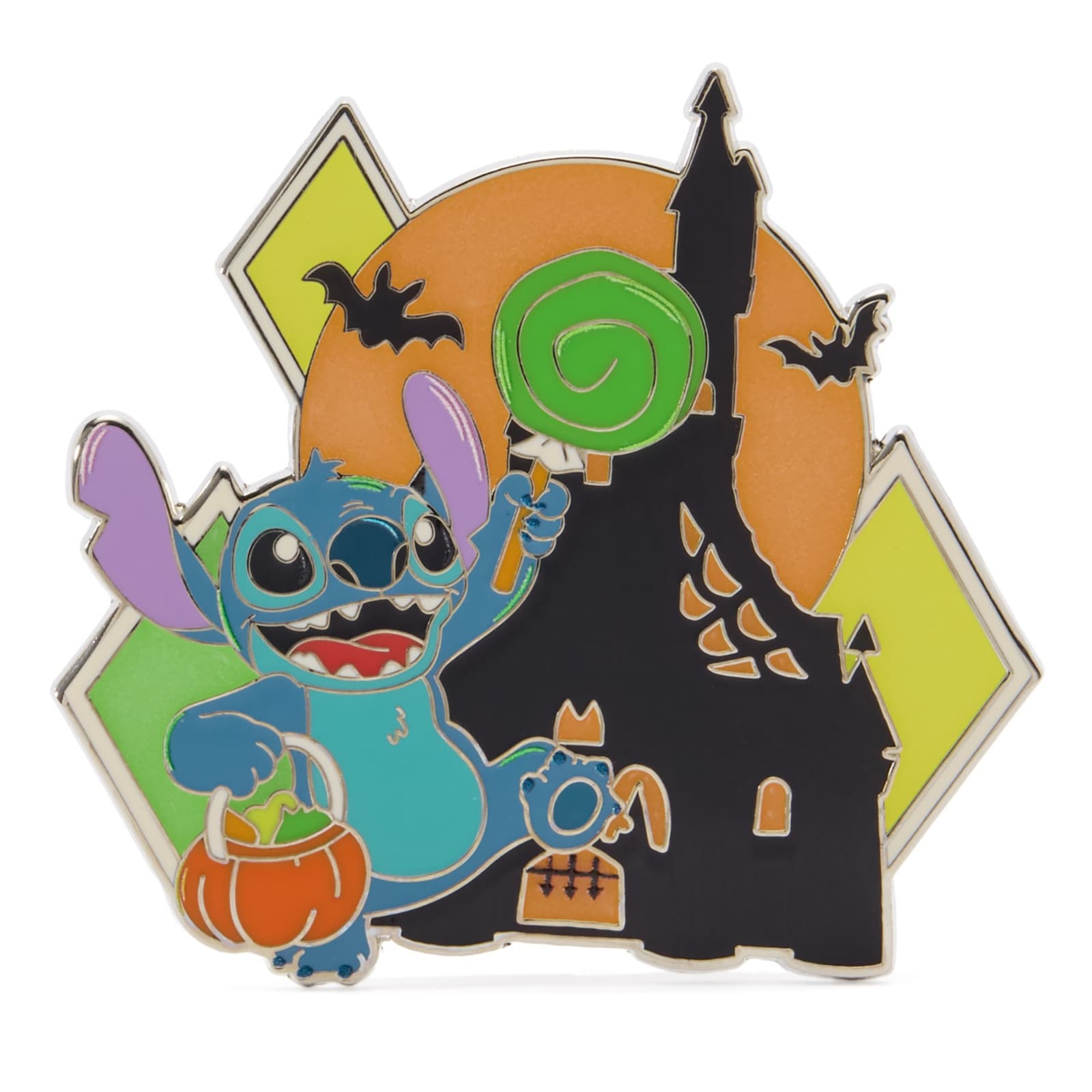 Stitch Glow-in-the-Dark “Happy Halloween” Pin – Lilo & Stitch front